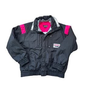 NEVICA Ski/Snowboard winter coat, Vintage 80's/90's, Black & Hot Pink, L-XL (44)